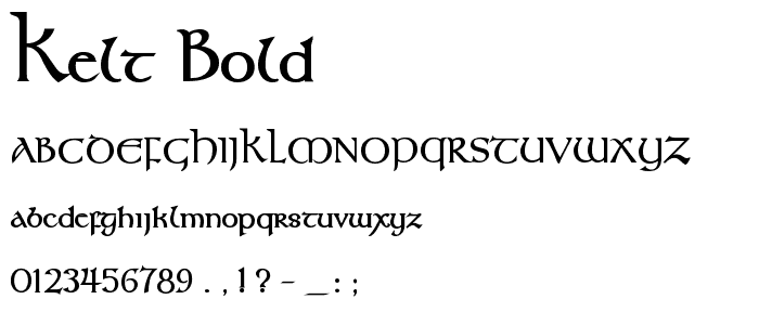 Kelt Bold font